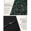 imageCOOFANDY Mens Suit Vest Paisley Floral Victorian Vests Gothic Steampunk Formal Waistcoat Tuxedo Vests with Notched LapelsGreen Paisley