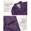 imageCOOFANDY Mens Suit Vest Paisley Floral Victorian Vests Gothic Steampunk Formal Waistcoat Tuxedo Vests with Notched LapelsPurple