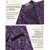imageCOOFANDY Mens Suit Vest Paisley Floral Victorian Vests Gothic Steampunk Formal Waistcoat Tuxedo Vests with Notched LapelsPurple Filigree