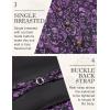 imageCOOFANDY Mens Suit Vest Paisley Floral Victorian Vests Gothic Steampunk Formal Waistcoat Tuxedo Vests with Notched LapelsPurple Filigree