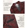 imageCOOFANDY Mens Suit Vest Paisley Floral Victorian Vests Gothic Steampunk Formal Waistcoat Tuxedo Vests with Notched LapelsWine Red