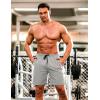 imageCOOFANDY Mens Sweat Shorts 2 Pack 7quot Gym Workout Drawstring Jogger Shorts with Pockets01blackGrey