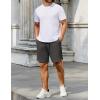 imageCOOFANDY Mens Sweat Shorts 2 Pack 7quot Gym Workout Drawstring Jogger Shorts with PocketsBlackDark Gray Heather