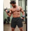 imageCOOFANDY Mens Sweat Shorts 2 Pack 7quot Gym Workout Drawstring Jogger Shorts with PocketsBlackGrey