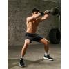 imageCOOFANDY Mens Sweat Shorts 2 Pack 7quot Gym Workout Drawstring Jogger Shorts with PocketsBlackLight GreyKhaki