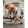 imageCOOFANDY Mens Sweat Shorts 2 Pack 7quot Gym Workout Drawstring Jogger Shorts with PocketsBlackLight GreyKhaki