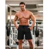 imageCOOFANDY Mens Sweat Shorts 2 Pack 7quot Gym Workout Drawstring Jogger Shorts with PocketsBlackNavy Blue