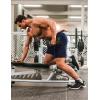 imageCOOFANDY Mens Sweat Shorts 2 Pack 7quot Gym Workout Drawstring Jogger Shorts with PocketsBlackNavy Blue
