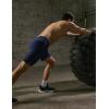 imageCOOFANDY Mens Sweat Shorts 2 Pack 7quot Gym Workout Drawstring Jogger Shorts with PocketsBlackNavy Blue
