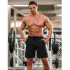 imageCOOFANDY Mens Sweat Shorts 2 Pack 7quot Gym Workout Drawstring Jogger Shorts with PocketsBlackOlive Green