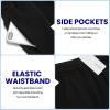 imageCOOFANDY Mens Sweat Shorts 2 Pack 7quot Gym Workout Drawstring Jogger Shorts with PocketsBlackno LiningWhite2 in 1