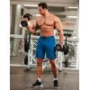 imageCOOFANDY Mens Sweat Shorts 2 Pack 7quot Gym Workout Drawstring Jogger Shorts with PocketsBlueOrange