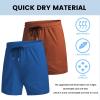 imageCOOFANDY Mens Sweat Shorts 2 Pack 7quot Gym Workout Drawstring Jogger Shorts with PocketsBlueOrange