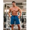 imageCOOFANDY Mens Sweat Shorts 2 Pack 7quot Gym Workout Drawstring Jogger Shorts with PocketsBlueOrange