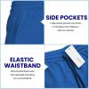 imageCOOFANDY Mens Sweat Shorts 2 Pack 7quot Gym Workout Drawstring Jogger Shorts with PocketsBlueOrange