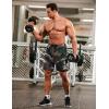 imageCOOFANDY Mens Sweat Shorts 2 Pack 7quot Gym Workout Drawstring Jogger Shorts with PocketsCamo BlackCamo Army Grey
