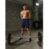 imageCOOFANDY Mens Sweat Shorts 2 Pack 7quot Gym Workout Drawstring Jogger Shorts with PocketsDark GreyNavy Blue