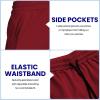 imageCOOFANDY Mens Sweat Shorts 2 Pack 7quot Gym Workout Drawstring Jogger Shorts with PocketsDark GreyWine Red