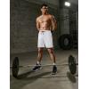 imageCOOFANDY Mens Sweat Shorts 2 Pack 7quot Gym Workout Drawstring Jogger Shorts with PocketsDark Greyno LiningWhite2 in 1
