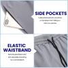 imageCOOFANDY Mens Sweat Shorts 2 Pack 7quot Gym Workout Drawstring Jogger Shorts with PocketsGreyOlive Green