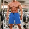 imageCOOFANDY Mens Sweat Shorts 2 Pack 7quot Gym Workout Drawstring Jogger Shorts with PocketsRoyal BlueRed