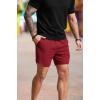 imageCOOFANDY Mens Sweat Shorts 2 Pack 7quot Gym Workout Drawstring Jogger Shorts with PocketsWine RedBlack