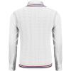 imageCOOFANDY Mens Sweater Vest V Neck Casual Sleeveless Pullover Striped Cable Knit Sweater VestAll White