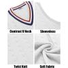imageCOOFANDY Mens Sweater Vest V Neck Casual Sleeveless Pullover Striped Cable Knit Sweater VestAll White