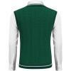 imageCOOFANDY Mens Sweater Vest V Neck Casual Sleeveless Pullover Striped Cable Knit Sweater VestGreen
