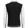 imageCOOFANDY Mens Sweater Vest V Neck Casual Sleeveless Pullover Striped Cable Knit Sweater VestWhite  Navy Blue Red Stripe