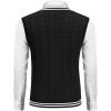 imageCOOFANDY Mens Sweater Vest V Neck Casual Sleeveless Pullover Striped Cable Knit Sweater VestWhite Stripe