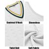 imageCOOFANDY Mens Sweater Vest V Neck Casual Sleeveless Pullover Striped Cable Knit Sweater VestYellow  Green Stripe