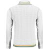 imageCOOFANDY Mens Sweater Vest V Neck Casual Sleeveless Pullover Striped Cable Knit Sweater VestYellow  Green Stripe