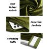 imageCOOFANDY Mens Tracksuit 2 Piece Set Velour Sweatsuit Jogging Suits Full Zip Jacket Pants OutfitsArmy Green