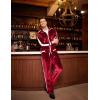 imageCOOFANDY Mens Tracksuit 2 Piece Set Velour Sweatsuit Jogging Suits Full Zip Jacket Pants OutfitsBurgundy