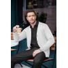 imageCOOFANDY Mens V Neck Cardigan Sweater Casual Lightweight Button Down Knitted Cardigan SweaterAll White