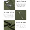 imageCOOFANDY Mens V Neck Cardigan Sweater Casual Lightweight Button Down Knitted Cardigan SweaterArmy Green