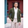 imageCOOFANDY Mens V Neck Cardigan Sweater Casual Lightweight Button Down Knitted Cardigan SweaterArmy Green