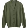 imageCOOFANDY Mens V Neck Cardigan Sweater Casual Lightweight Button Down Knitted Cardigan SweaterArmy Green