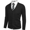 imageCOOFANDY Mens V Neck Cardigan Sweater Casual Lightweight Button Down Knitted Cardigan SweaterBlack