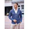 imageCOOFANDY Mens V Neck Cardigan Sweater Casual Lightweight Button Down Knitted Cardigan SweaterBlue