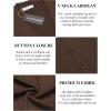 imageCOOFANDY Mens V Neck Cardigan Sweater Casual Lightweight Button Down Knitted Cardigan SweaterBrown