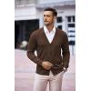 imageCOOFANDY Mens V Neck Cardigan Sweater Casual Lightweight Button Down Knitted Cardigan SweaterBrown