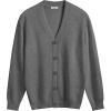 imageCOOFANDY Mens V Neck Cardigan Sweater Casual Lightweight Button Down Knitted Cardigan SweaterDark Grey