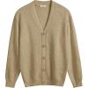 imageCOOFANDY Mens V Neck Cardigan Sweater Casual Lightweight Button Down Knitted Cardigan SweaterKhaki