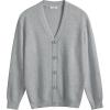 imageCOOFANDY Mens V Neck Cardigan Sweater Casual Lightweight Button Down Knitted Cardigan SweaterLight Grey