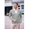 imageCOOFANDY Mens V Neck Cardigan Sweater Casual Lightweight Button Down Knitted Cardigan SweaterLight Grey