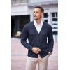 imageCOOFANDY Mens V Neck Cardigan Sweater Casual Lightweight Button Down Knitted Cardigan SweaterNavy Blue