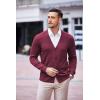 imageCOOFANDY Mens V Neck Cardigan Sweater Casual Lightweight Button Down Knitted Cardigan SweaterWine Red