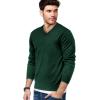 imageCOOFANDY Mens V Neck Dress Sweater Knit Long Sleeve Slim Fit Sweaters Fashion Pullover SweaterGreen